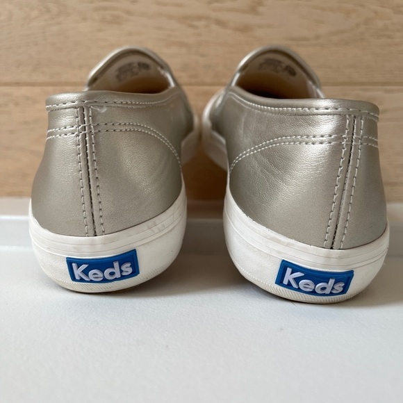 KEDS Double Decker Slip On Sneaker Perforated Faux Leather Perforated Metallic - Picture 5 of 15